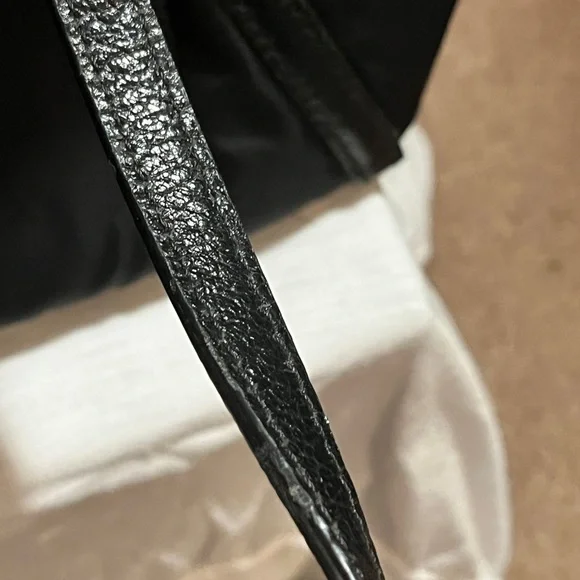 Kate Spade Black Nylon Satchel Shoulder Bag Leather Trim - Picture 15 of 16